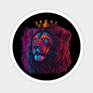 Lion face art Magnet